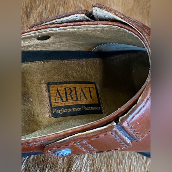 Ariat Mule Clogs Brown Leather Western Country Rodeo Sling Back Women’s 7.5 B - Picture 12 of 13